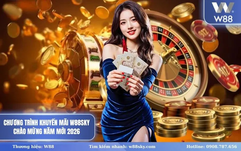 Chương Trình Khuyến Mãi W88SKY Chào mừng Năm mới 2026
