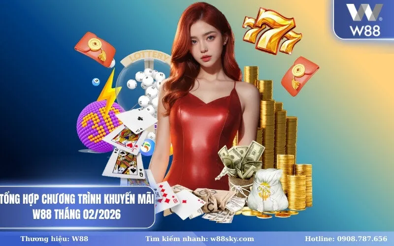 Tổng hợp chương trình khuyến mãi W88 tháng 022026